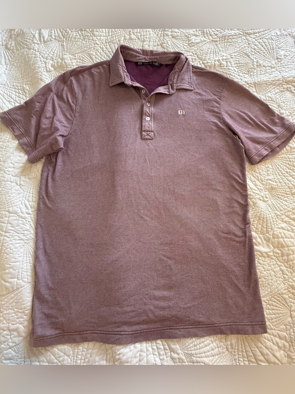 Travis Mathew Men's Plum Polo Shirt